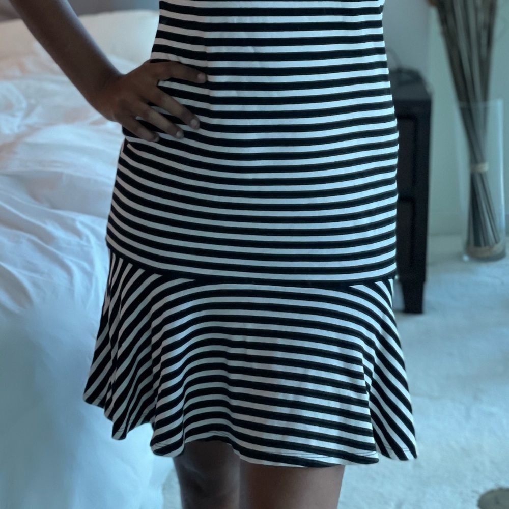 Ralph Lauren Sz PM petite medium striped flounce dress - Picture 8 of 11